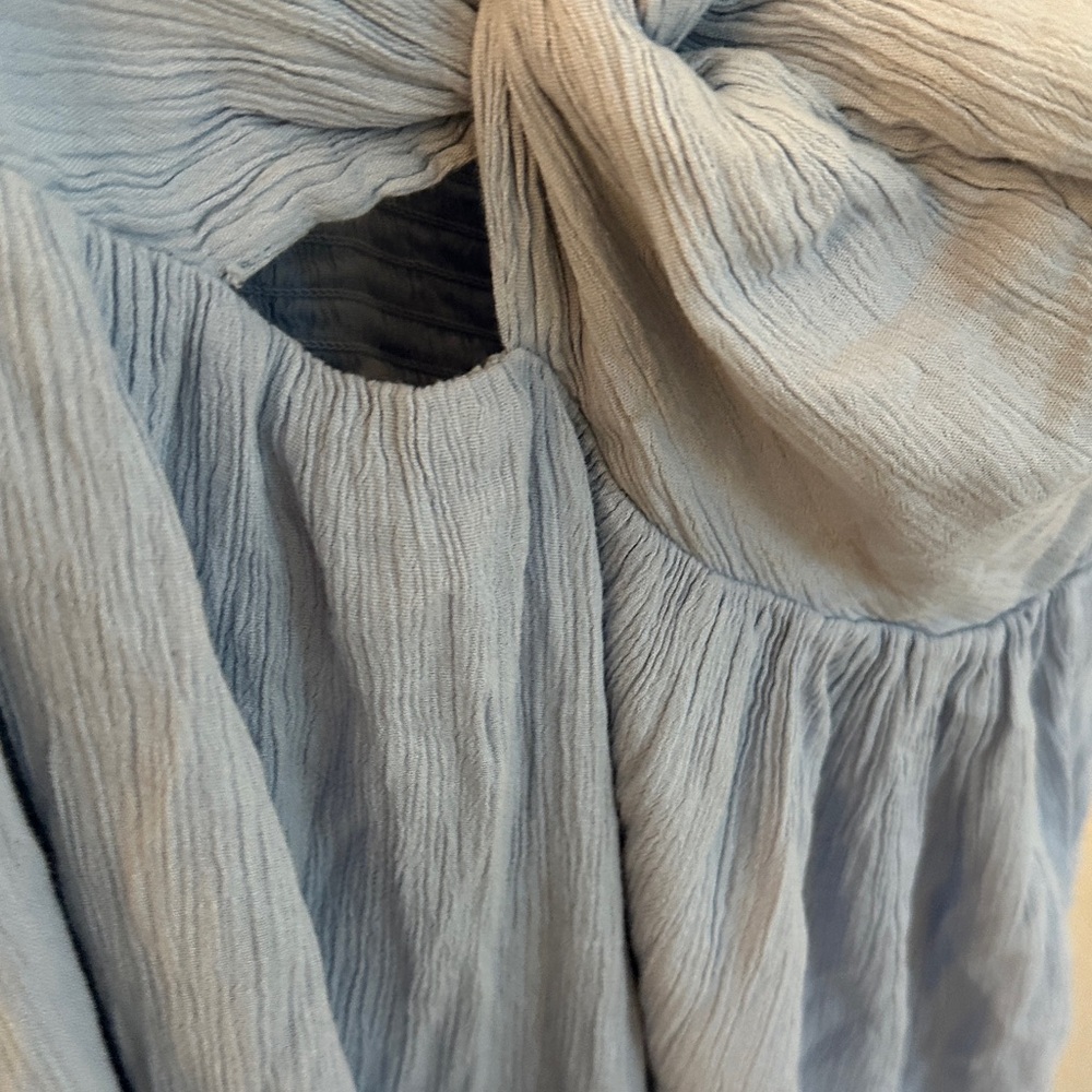 Aerie Soft Blue Maxi Dress with Thin Straps - Picture 5 of 10